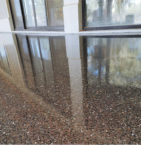 Photo of glossy concrete floor Photo of glossy concrete floor